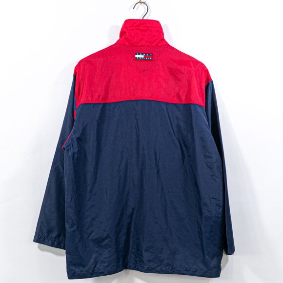 Tommy Hilfiger Flag Colorblock Windbreaker Jacket Large VTG Y2K Streetwear - Picture 2 of 12